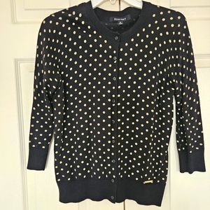 Ellen Tracy button cardigan, polka-dot,  size M